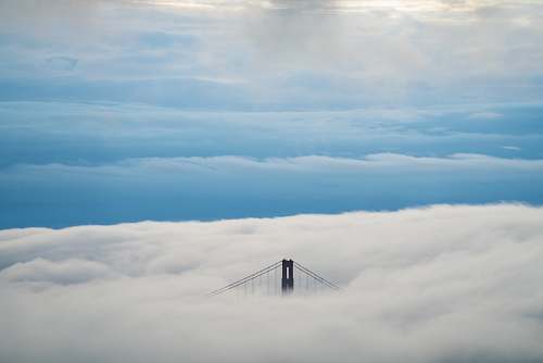 san francisco Golden Gate Bridge cover with white cloudy skies cloud